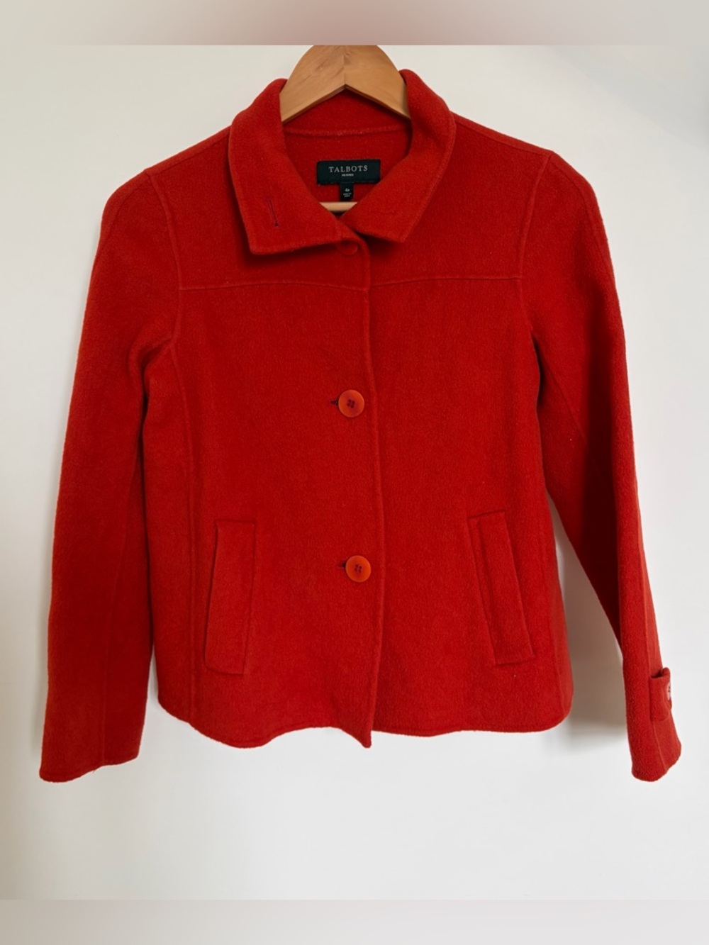 Talbots red orange rust wool jacket 4P
